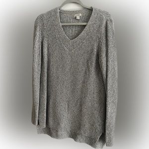 L.L. Bean Gray V-Neck Sweater